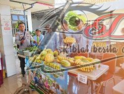 Polres Pelabuhan Tanjung Perak Gelar Gerakan Pangan Murah, Hasil Panen dari Lahan Ketahanan Pangan Tambak Wedi.