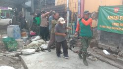 Panas Matahari Menyengat, Semangat Tak Padamkan Satgas TMMD, Polri, Ormas dan Warga Masyarakat Kebut Pemasangan Hermest & Bodex