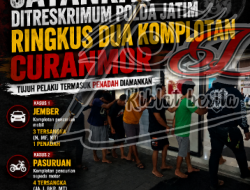 Jantanras Ditreskrimum Polda Jatim Ringkus Dua Komplotan Curanmor, Tujuh Pelaku Termasuk Penadah Diamankan