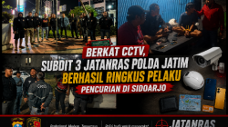 Berkat CCTV, Subdit 3 Jatanras Polda Jatim Berhasil Ringkus Pelaku Pencurian di Sidoarjo