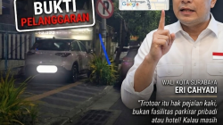 Mobil Parkir Di Trotoar, Walikota Surabaya Akan Panggil Pengelola Hotel Life Surabaya