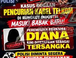 Diana Kini Ditetapkan Sebagai Tersangka Dalam Kasus Pencurian Kabel Telkom Di Rungkut Industri