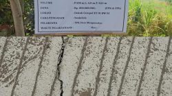 Belum Ada Satu Bulan, Proyek Jalan Rabat Beton Dana Desa di Margomulyo Juwana Sudah Retak-Retak