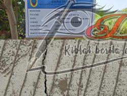 Belum Ada Satu Bulan, Proyek Jalan Rabat Beton Dana Desa di Margomulyo Juwana Sudah Retak-Retak