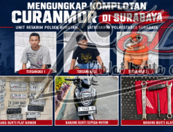 Tiga Komplotan Curanmor Dibekuk Unit Reskrim Polsek Bubutan, Polisi Ungkap Aksi di 9 TKP