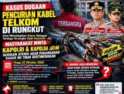 Kasus Dugaan Pencurian Kabel Telkom Rungkut: Diana Masih Berstatus Tahanan Kota, H. Wawan Desak Kapolda Jatim Segera Bertindak