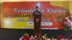 Ketua PDM Surabaya Minta Kepala SMP Muhammadiyah 13 Terus Kembangkan Diri dan Jaga Sinergi