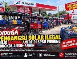 Diduga Pengangsu Solar Bersubsidi Milik Maman Antre di SPBN Wedung Bongkol Angin-Angin, Aktivitas Pengisian Dipertanyakan