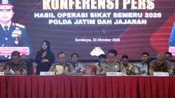 Ditreskrimum Polda Jatim Amankan 1.212 Tersangka dari 1.345 Kasus Kriminal Dalam Operasi Sikat Semeru 2026