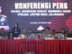 Ditreskrimum Polda Jatim Amankan 1.212 Tersangka dari 1.345 Kasus Kriminal Dalam Operasi Sikat Semeru 2026
