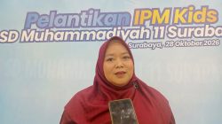 Rasa Bangga dan Haru Sang Ibunda Warnai Pelantikan Ketua IPM Kids SD Muhammadiyah 11 Surabaya