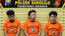 Jaringan Curanmor Surabaya Dibongkar, Tiga Terduga Pelaku Diciduk Unit Reskrim Polsek Sukolilo
