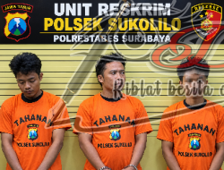 Jaringan Curanmor Surabaya Dibongkar, Tiga Terduga Pelaku Diciduk Unit Reskrim Polsek Sukolilo