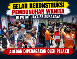 Satreskrim Polrestabes Surabaya Gelar Rekonstruksi Pembunuhan Wanita di Putat Jaya, 55 Adegan Diperagakan