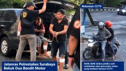 Jatanras Polrestabes Surabaya Bekuk Dua Terduga Curanmor, Keduanya Terlihat Tertatih Saat Tiba di Mapolrestabes